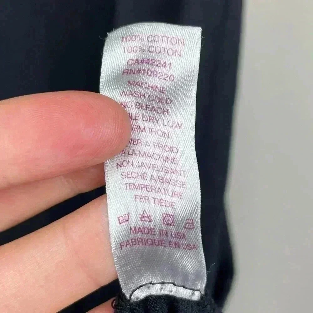 VELVET by Graham Spencer Black Vintage Slub Maxi Dress T-Shirt Leg Slit Medium - Picture 9 of 13